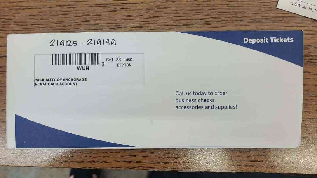 Deposit Ticket Booklet