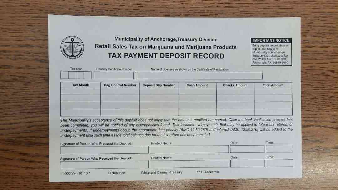 Tax Payment Deposit Record